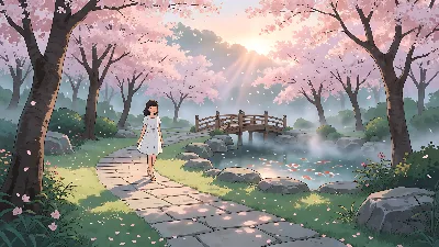 Paseo Matutino en el Jardín