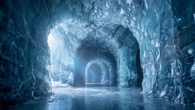 Glacial Ice Cave Illumination