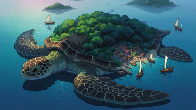 Schildkrötenpanzer-Insel