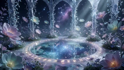 Jardín Celestial Bajo la Luz de las Estrellas