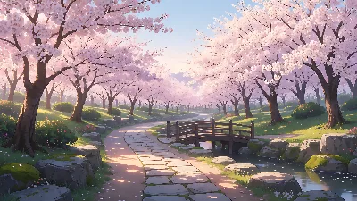 Sendero de Cerezos al Sol
