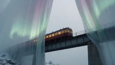 Zug durch die Aurora