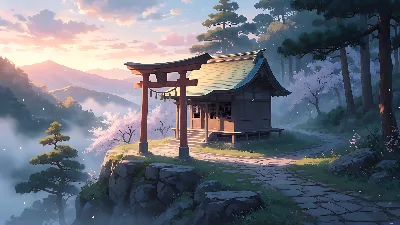 Amanecer en el santuario de montaña
