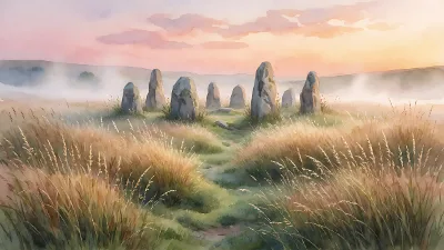 Sonnendurchfluteter Felsring auf der Hochebene