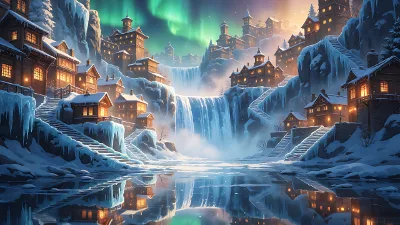 Ville de la cascade gelée