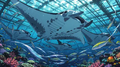 Manta Reinigungsstation: Meereswelt