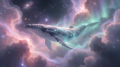 Ballena Celeste en Nebulosa Estrellada