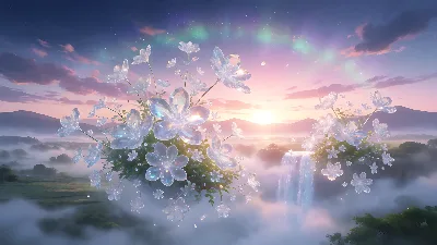 Jardín Aurora al Amanecer