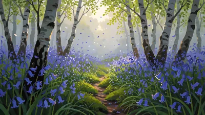 Kleines Blaues Glockenblüten-Waldpfad