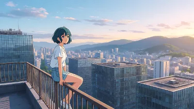 Serena azotea al amanecer