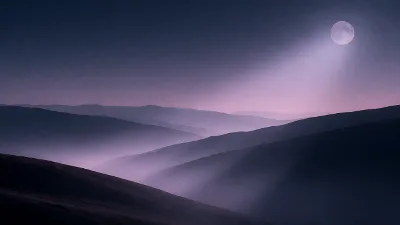 Lever de lune pourpre