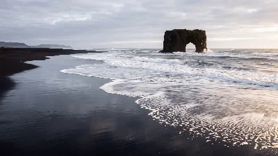 Icelandic Black Sand Beach at Golden Hour