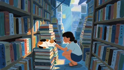 Katze in der Buchladen-Gasse