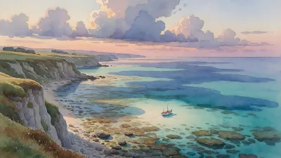 Mer d'ombres nuageuses