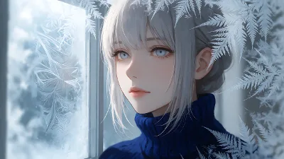 Eisblaues Frostlicht