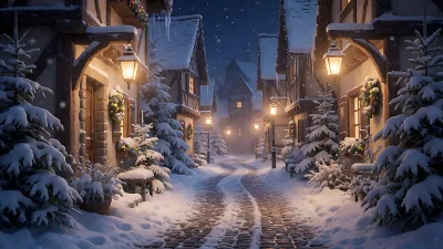 Sternenklare Schneelandschaft