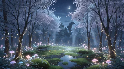 Aislamiento de Bosque Luminoso de Noche