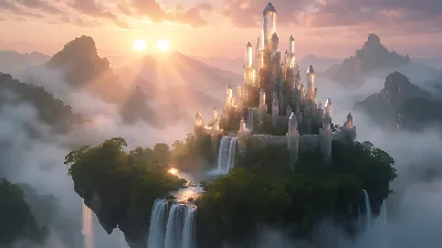 Doble Amanecer sobre la Ciudadela de Cristal