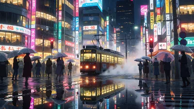 Nasses Neon-Übergang