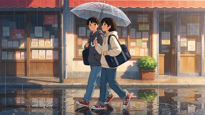 Gemeinsamer Regenschirm