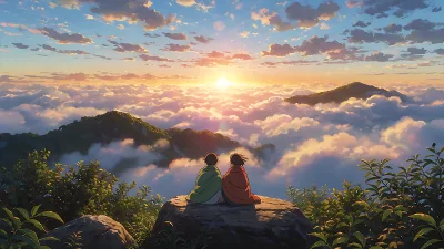 Sonnenaufgang über dem Wolkenmeer