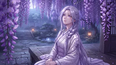 Moonlit Wisteria