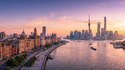 Radiant Shanghai Bund at Dawn
