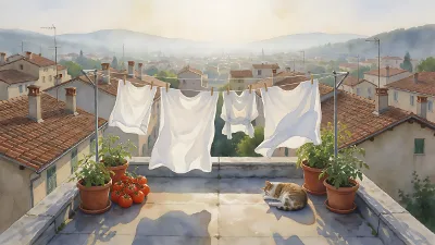 Linge au Balcon