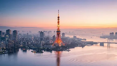 Dawn Mist Over Tokyo Tower