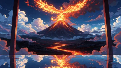 Phoenix Ember Peak: Vulkan und Flammenphönix