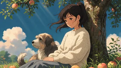 Kuhlgarten-Schläfchen mit Hund